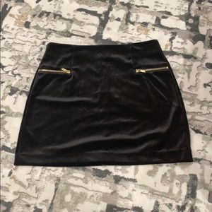Velvety Mini Skirt